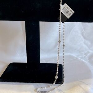 LAGOS; CAVIAR STERLING SILVER ICON ELEMENT NECKLACE “16-18”; BNWT